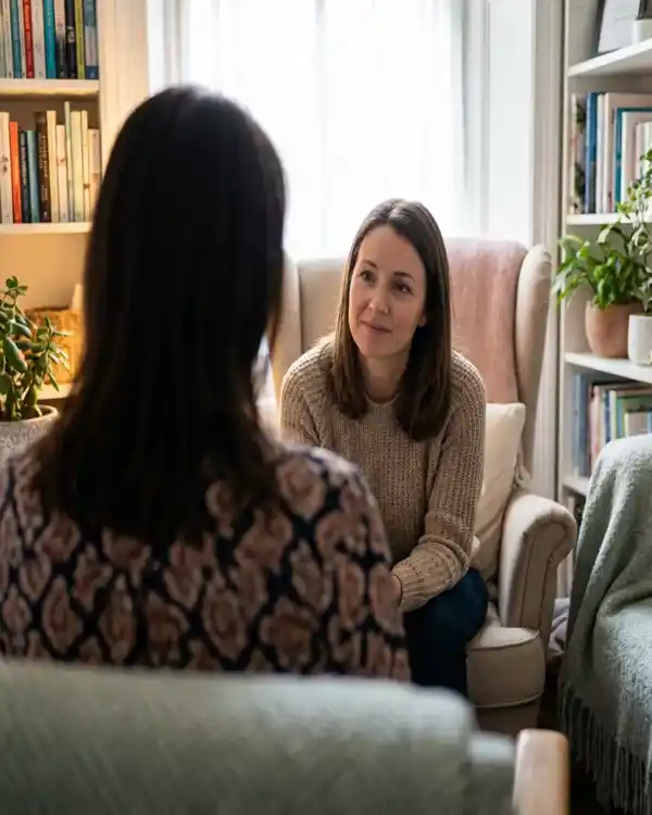 Supportive conversation therapy session
